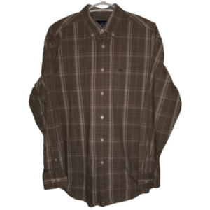 Arnold Palmer Beige Golf Shirt Long Sleeve Button Down Size M? AP1